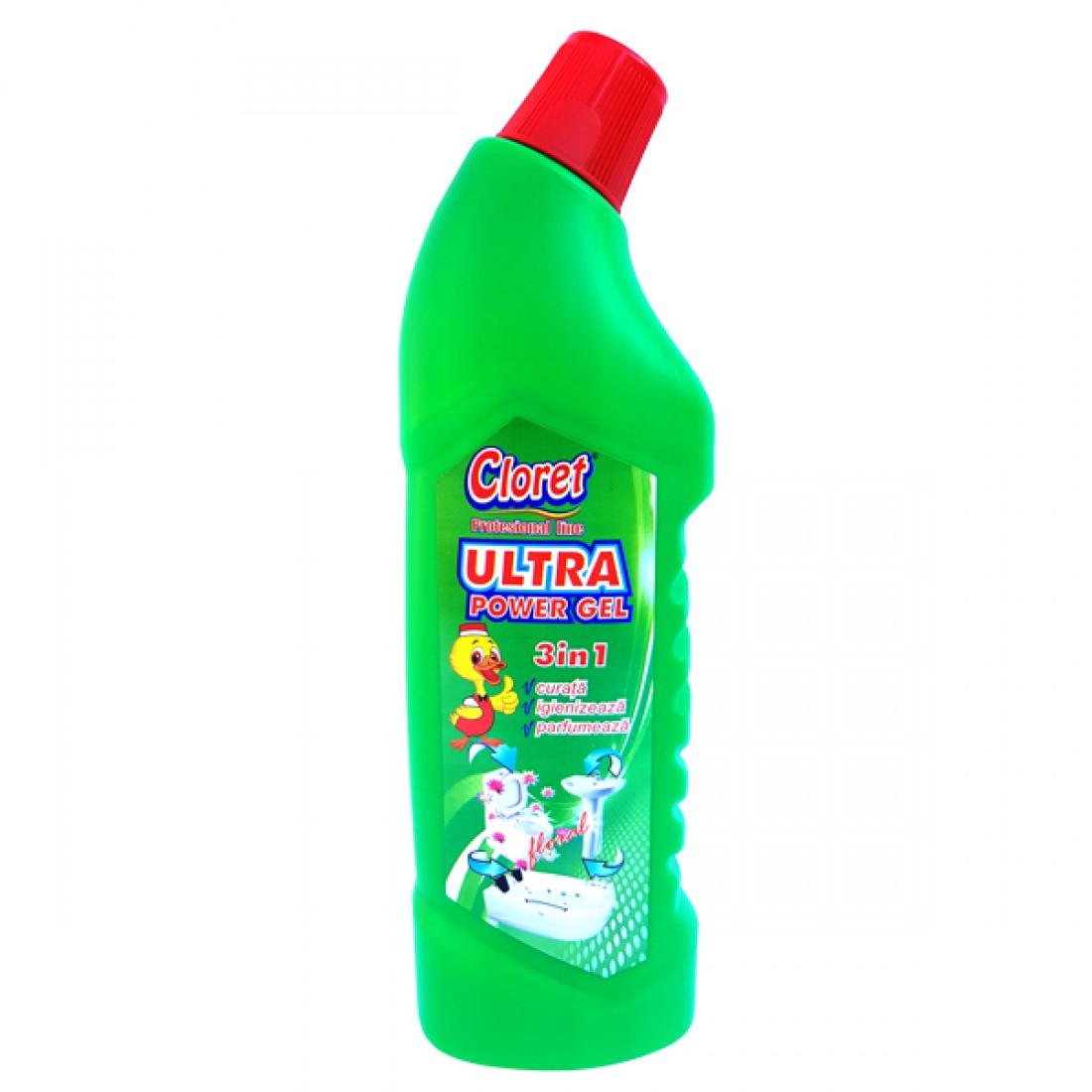 Dezinfectant toaleta Cloret gel 3in1 750ml
