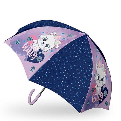 Umbrelă pentru copii S-Cool Kitty de 53.5 cm cu design colorat și deschidere automată.