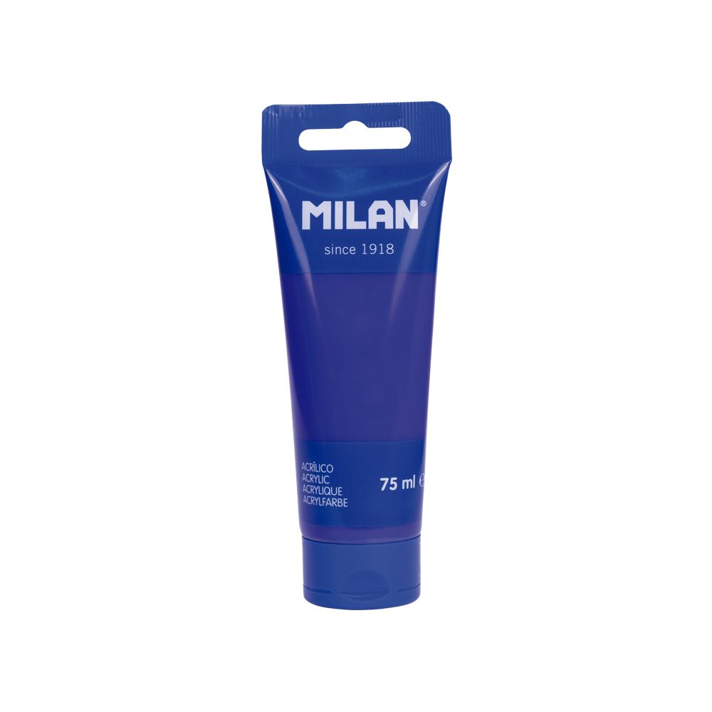 Tub vopsea acrilica Albastru Ultramarin Ocean Blue de 75 ml cu finisaj lucios si acoperire excelenta pentru panza si lemn