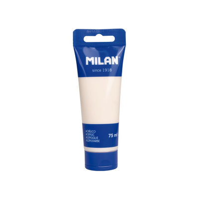 Tub vopsea acrilica MILAN Roz Pastel de 75 ml cu finisaj lucios si acoperire optima pentru decoratiuni si proiecte artistice