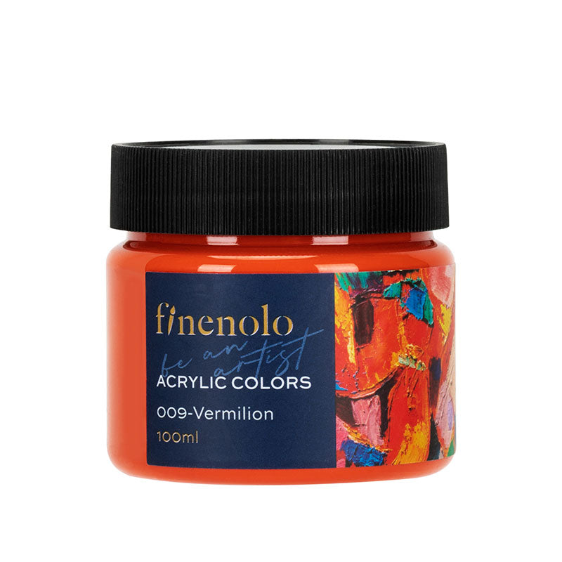 Borcanas 100 ml vopsea acrilica Finenolo Deli culoare purpuriu intens cu putere mare de acoperire pentru pictura si hobby