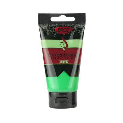 Tub vopsea acrilica DACO culoare Verde Mediu 75 ml pigment vibrant pentru pictura pe panza peisaje naturale si proiecte DIY creative