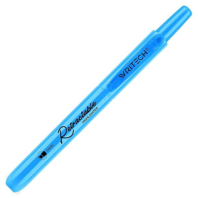 Textmarker Retractabil Writech Neon Albastru