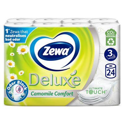 Hartie Igienica Zewa Deluxe 3 Straturi 24 Role - Mușețel