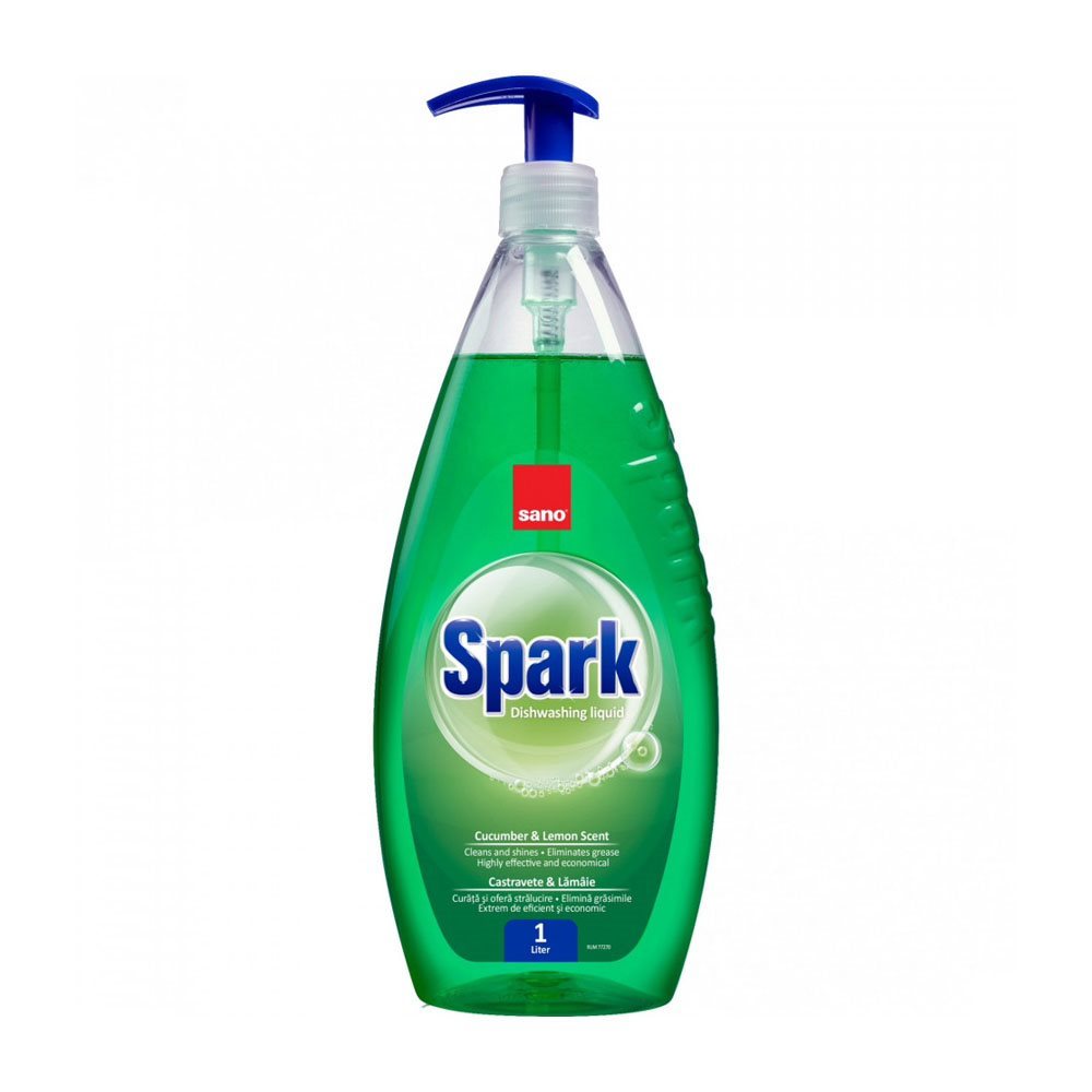 Detergent Vase Lichid Sano Spark 1L - Castravete Lemon