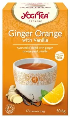 Ceai bio ghimbir cu portocale si vanilie, 17 pliculete 30.6g, Yogi Tea