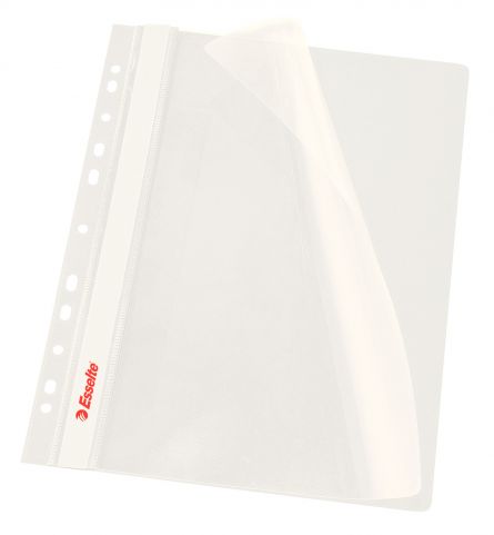 Dosar plastic cu sina si multiperforatii alb Esselte