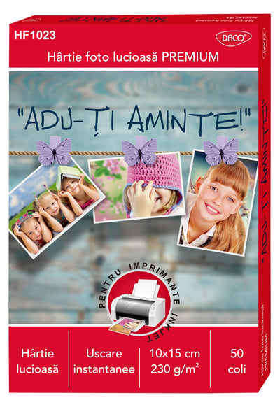 HARTIE FOTO 10X15 CM 230G 50 COLI DACO HF1023