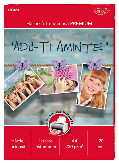 HARTIE FOTO A4 230G 20 COLI DACO HF423