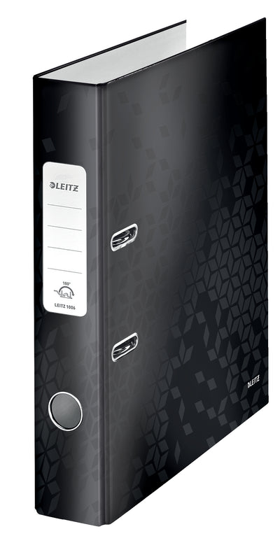 BIBLIORAFT PLASTIFIAT 5.2 CM 180GRADE NEGRU WOW LEITZ