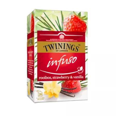 Ceai Pentru Infuzie Cu Rooibos Capsuni Si Vanilie Twinings 20x2g