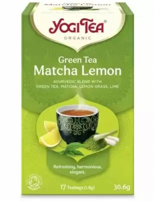 Ceai bio Verde cu matcha si lamaie, 17 pliculete 30.6g, Yogi Tea