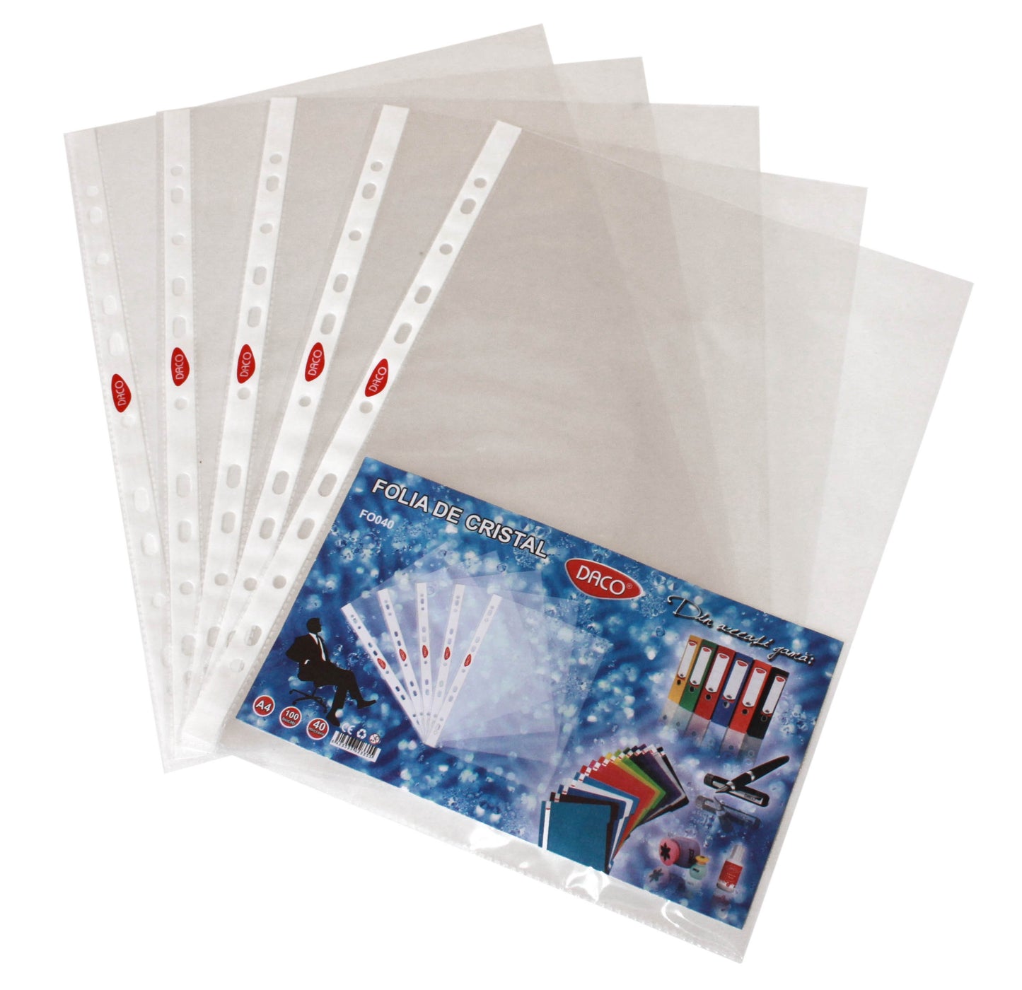 FOLIE A4 CRISTAL DACO SET 100 FO040