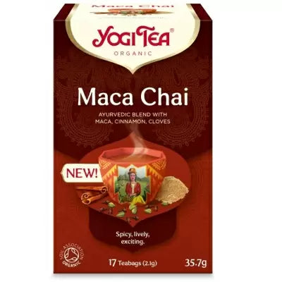Ceai bio Maca Chai, 17 pliculete 35.7g, Yogi Tea