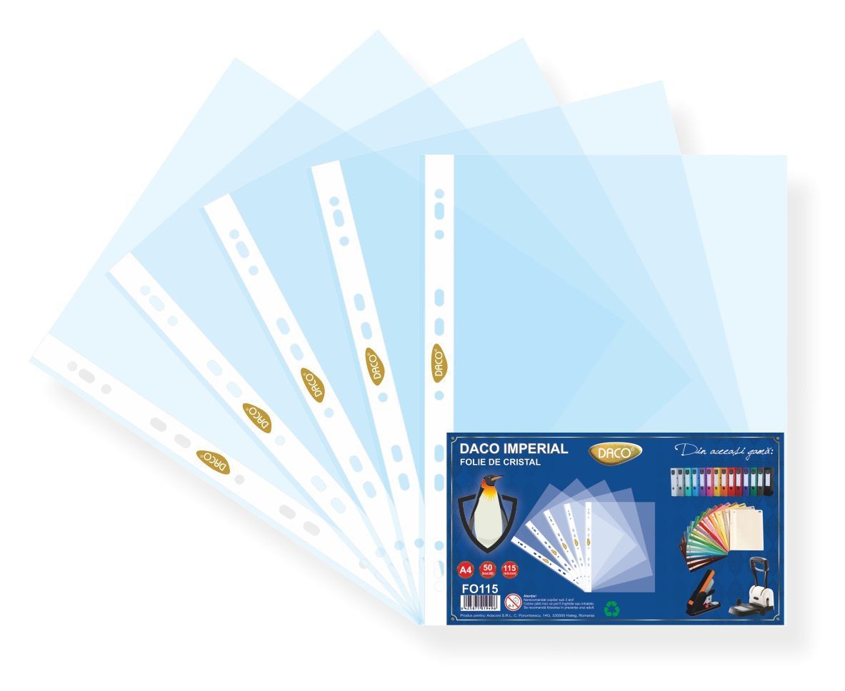 FOLIE A4 IMPERIAL DACO SET 50 BUC 115 MICRONI FO115