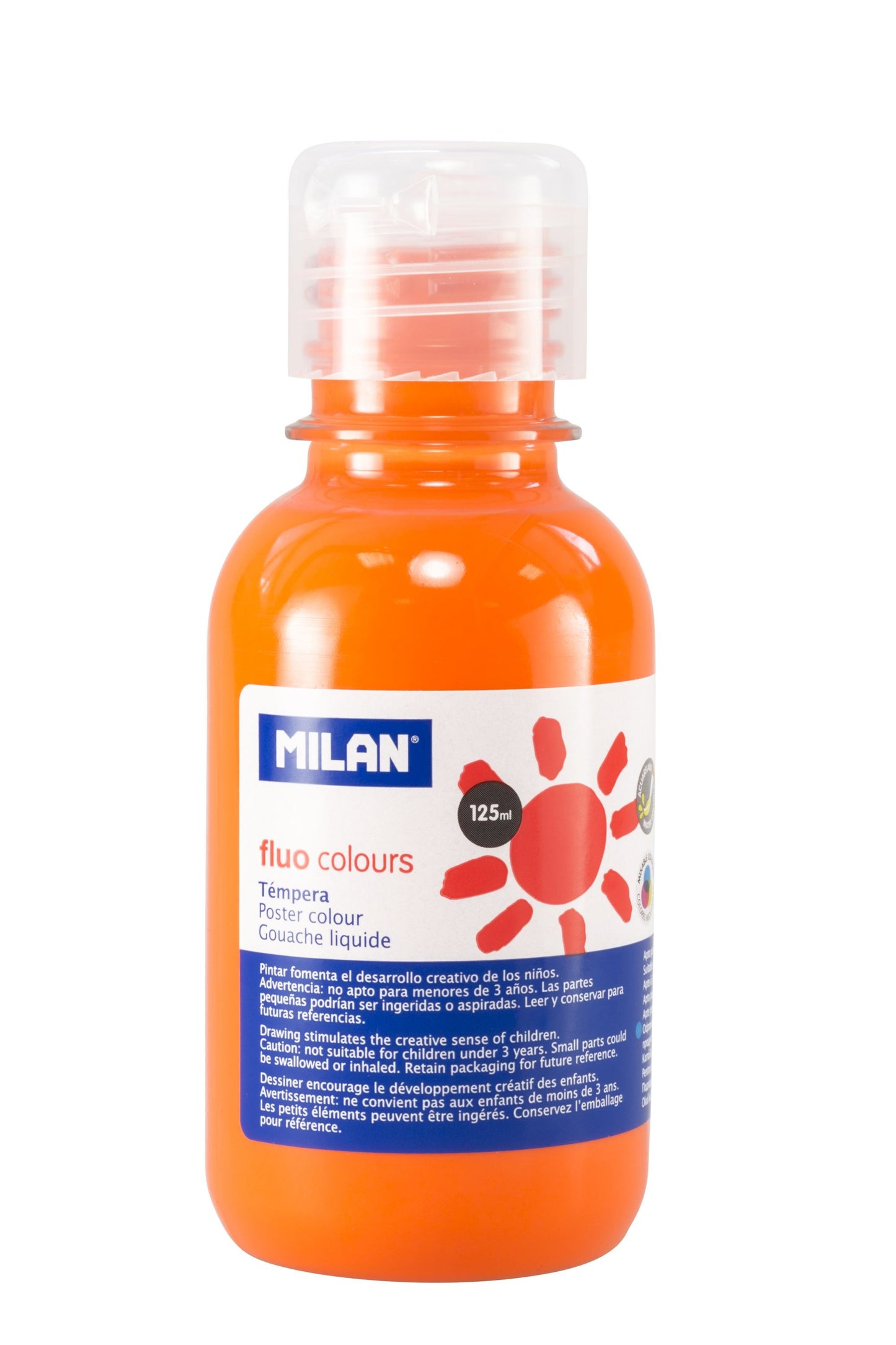 TEMPERA 125ML/CULOARE FLUORESCENTA PORTOCALIU 034425