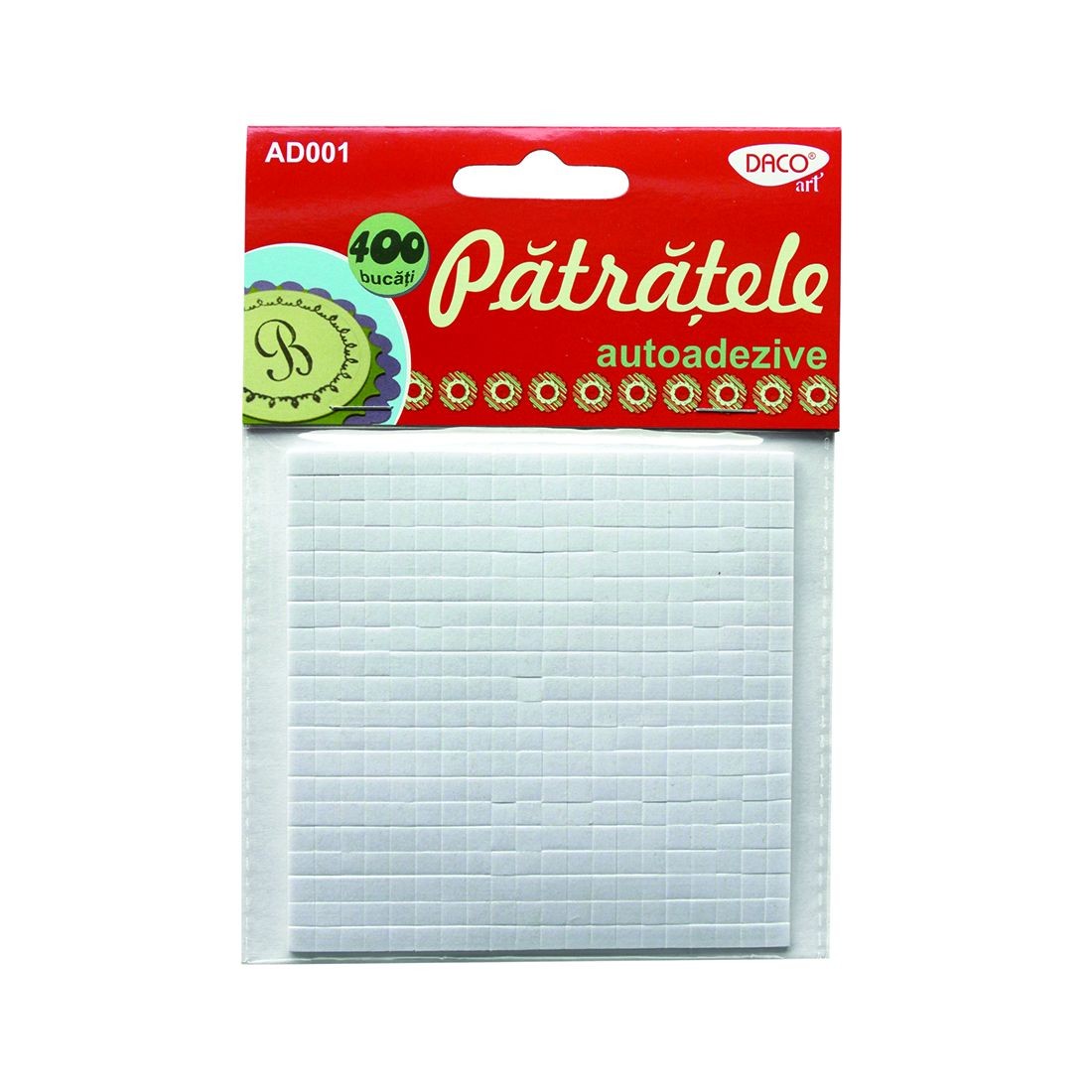 ACCESORII CRAFT - AD001  PATRATELE AUTOADEZIVE