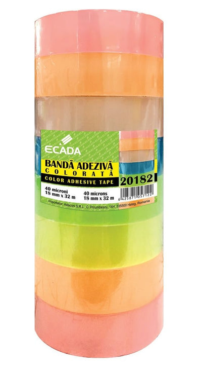 Banda Adeziva 18X33 Colorata Ecada 20182