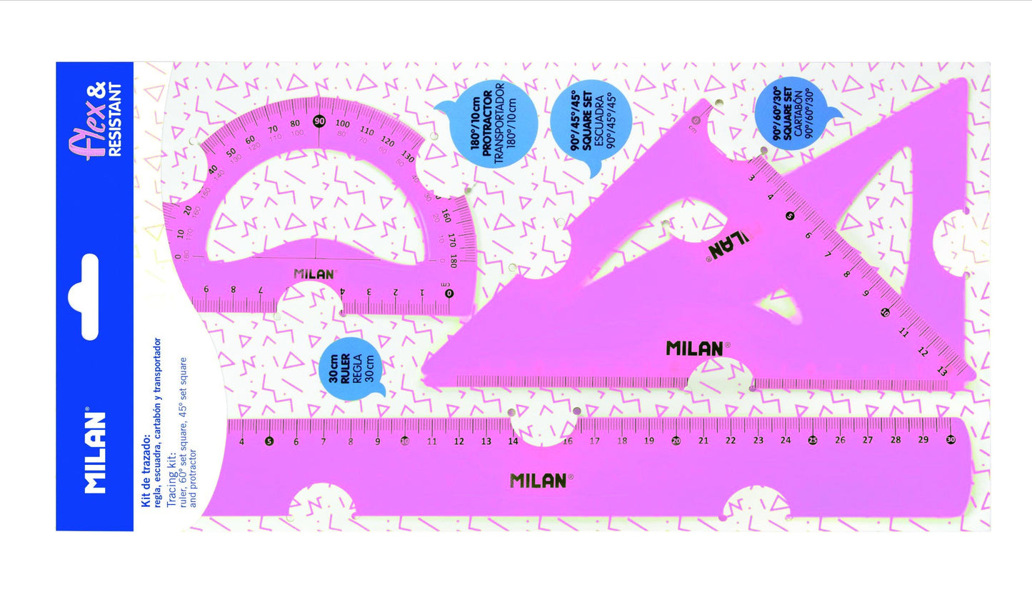 SET GEOMETRIE ROZ MILAN 359801P