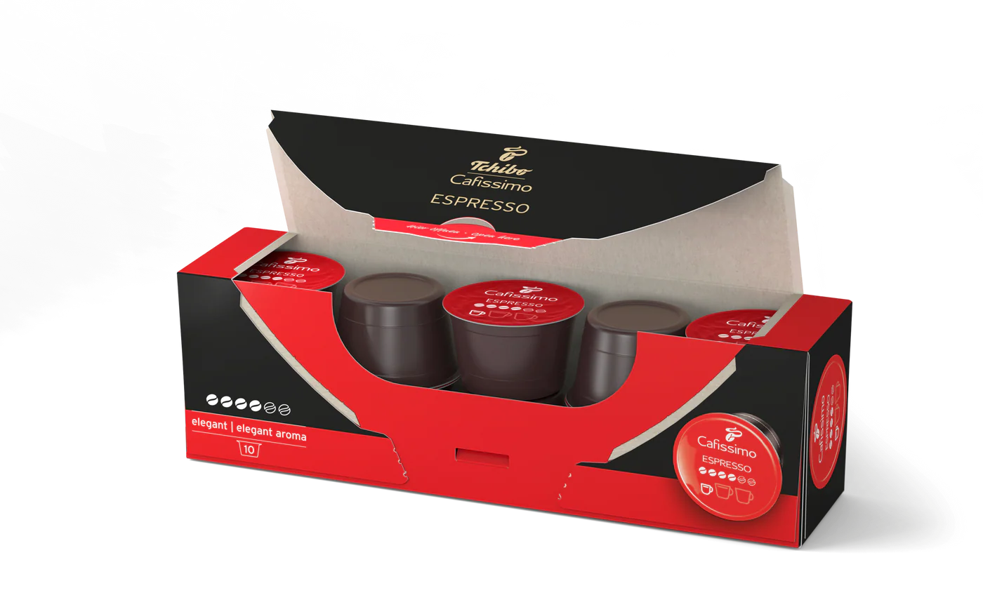 Cutie 10 capsule cafea Tchibo Cafissimo Espresso Elegant Aroma