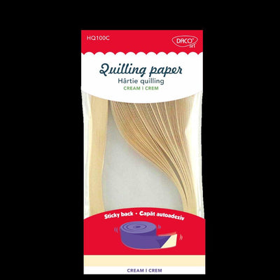 HARTIE QUILLING AA CREM 42.5X0.5CM 100/SET DACO HQ100C