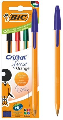 Pix portocaliu 4 culori asortate Bic