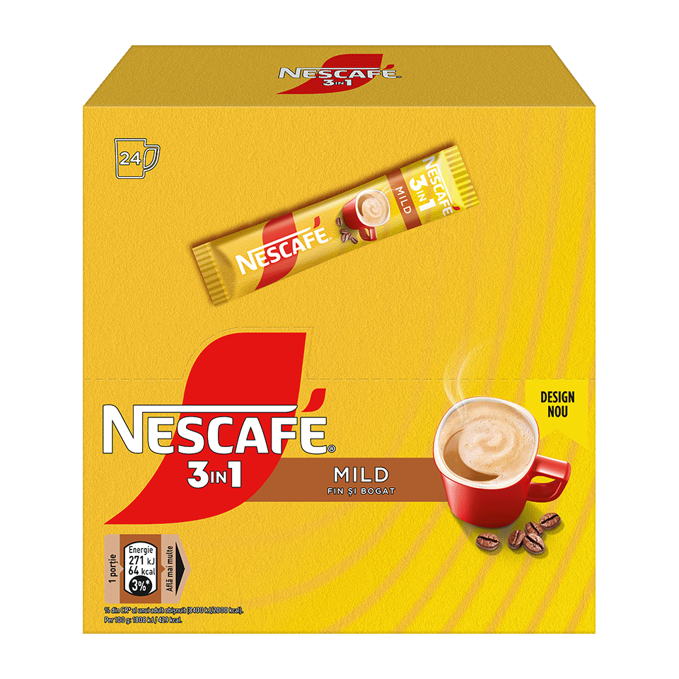 Cafea instant Nescafe 3 in 1 Mild, 15 g