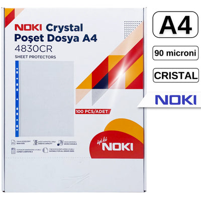 Folie Protectie A4 Cristal 90 Mic 100/Set Noki