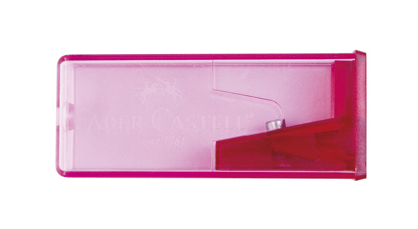 ASCUTITOARE PLASTIC CU CONTAINER CULORI FLUORESCENTE FABER-CASTELL