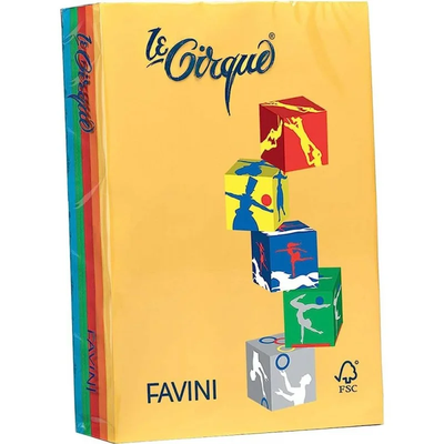 CARTON COLOR 160G/MP A4 ASORTAT 5 CULORI INTENSE FAVINI