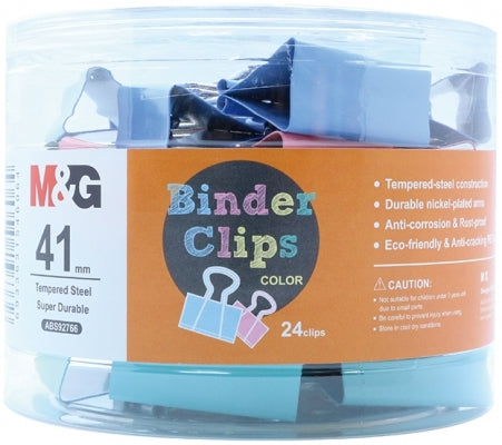 Clips Colorat 41Mm, 24 Bucati/Cutie M&G