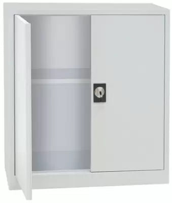 Dulap metalic pentru dosare, 2 rafturi, 100 x 92 x 42 cm, gri