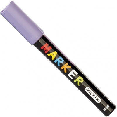 Marker cu vopsea acrilica, varf rotund, 2mm, violet deschis, M&G
