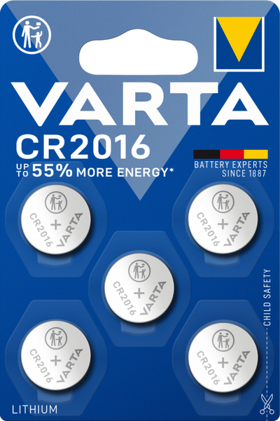 Baterii litiu-ion CR2016, 5 buc/blister