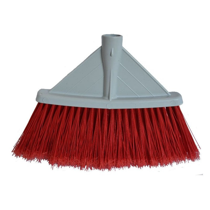 Cap de mătură model Europa cu fibre lungi și dese, culoare vibrantă, dotat cu filet conic pentru compatibilitate universală, ideal pentru interior și terase