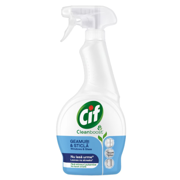 Solutie curatat geamuri Cif Ultrafast cu pulverizator 500ml