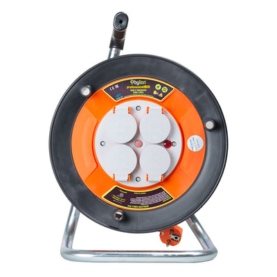 Derulator cablu electric 4 prize, 35 m, cablu 3x1.5 mm², IP44, protectie  la stropire