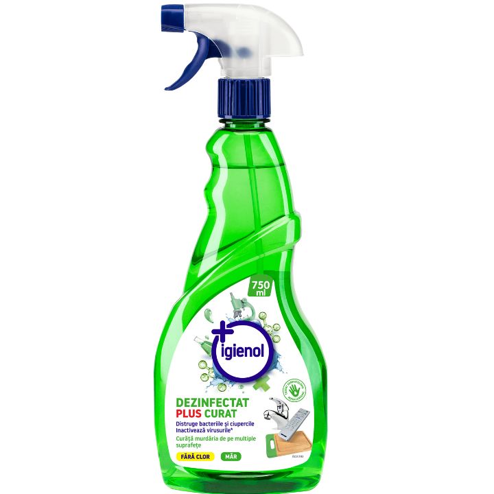 Dezinfectant Universal Fara Clor Igienol 750Ml Cu Pulverizator - Măr verde