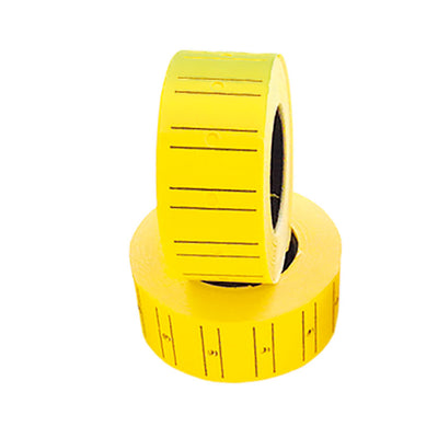 Etichete de preț în rolă, format drept, culoare galbenă, marca Ecada. Pachet de 800 bucăți, model 55001G. Ideale pentru etichetarea rapidă și eficientă a produselor în magazine, depozite sau puncte de vânzare. Design simplu și clar, ușor de citit, cu adeziv puternic pentru aderență sigură pe diverse suprafețe. Soluție practică și economică pentru gestionarea prețurilor și promovării produselor în mediul comercial.