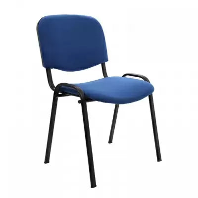 Scaun vizitator textil, albastru deschis, cadru metalic