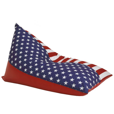 Fotoliu puf Relax - steag America/rosu