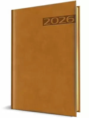 Agenda Herlitz datata 2026, A5, 352 pagini, coperta din piele sintetica, Premium Deluxe Teano