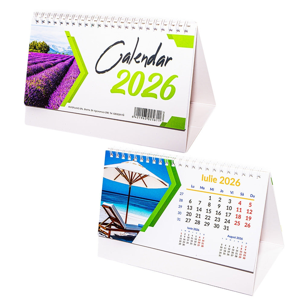 Calendar De Birou, Peisaje, 2026