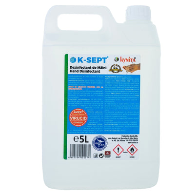 Dezinfectant de maini solutie 75% alcool K-sept 5l rezerva