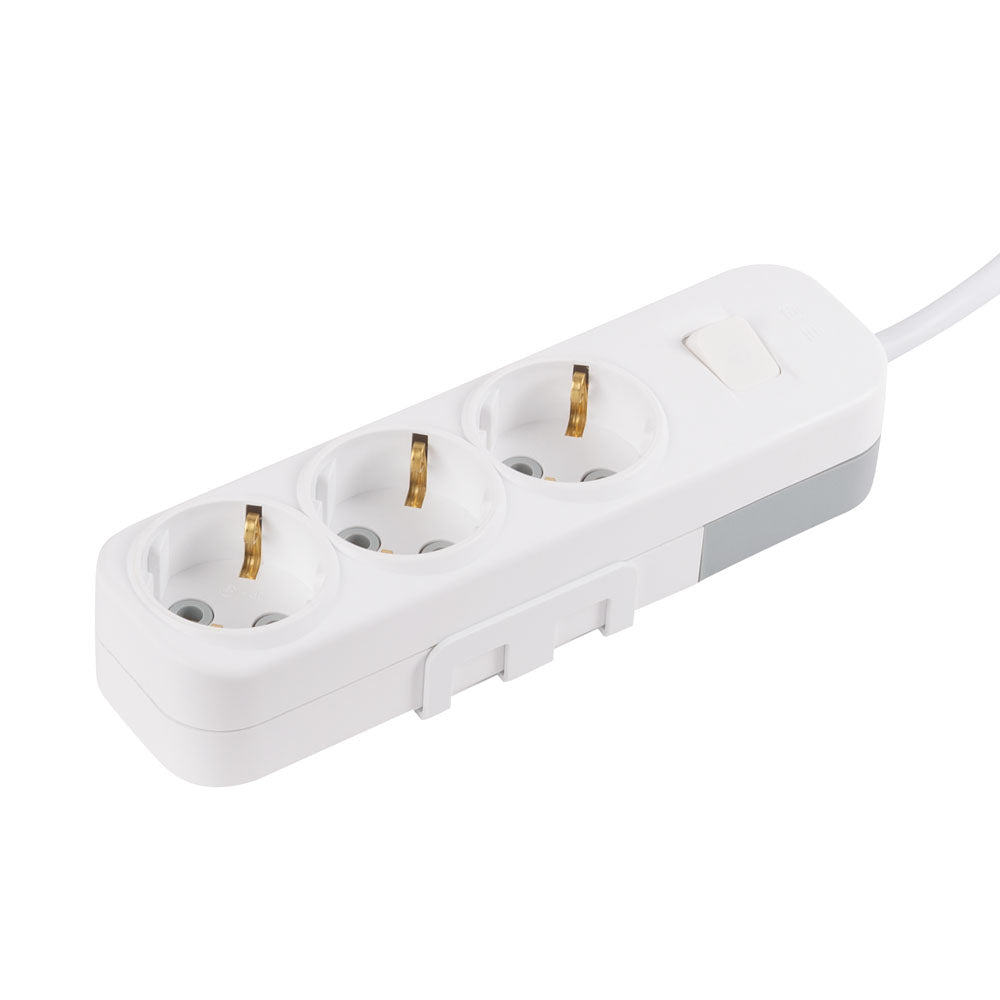 Prelungitor electric MYRA 3 metri, 3 prize cu ?mp?m?ntare, cablu 3x1.5 mm?