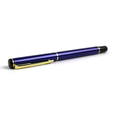 Pix metalic cu capac si accesorii aurii ,mina roller No 1573 -albastru
