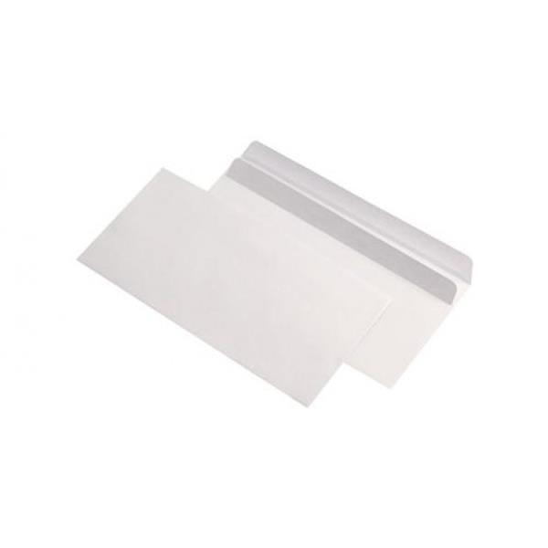 Plic DL autoadeziv, hartie alba 80g. 100 buc/set.