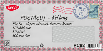 Plicurile DL siliconice DACO cu fereastră pe partea dreaptă sunt concepute pentru o organizare eficientă și un aspect profesional al corespondenței zilnice. Sunt ideale pentru trimiterea facturilor, ofertelor, documentelor tipărite, notificărilor sau altor comunicări oficiale, eliminând necesitatea tipăririi separate a adreselor.