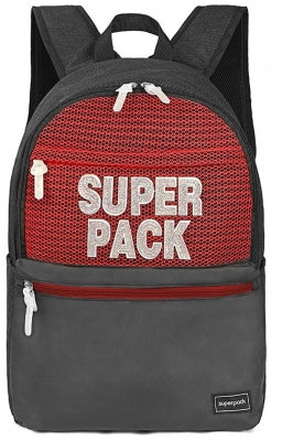 Ghiozdan rosu/gri 45 cm Superpack S-Cool