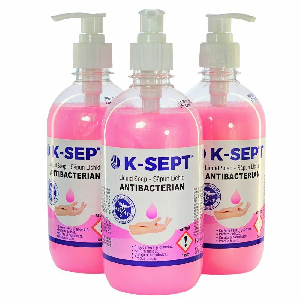 Sapun lichid antibacterian K-sept 500ml cu pompita